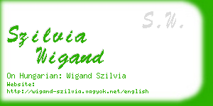 szilvia wigand business card